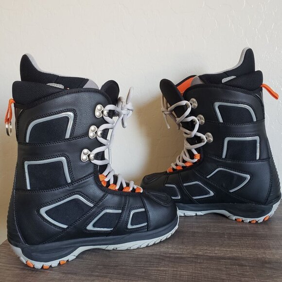 Burton Fader Matrix 2 Lace Snowboarding Boots Black/Grey/Orange Size Men's 8 - Picture 8 of 12
